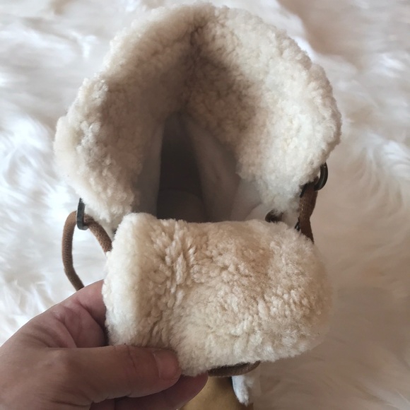 NWT SOREL JOAN OF ARCTIC SHEARLING WEDGE BOOT TAN - Picture 8 of 8